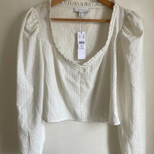 Topshop , Off White Blouse, Size 10
